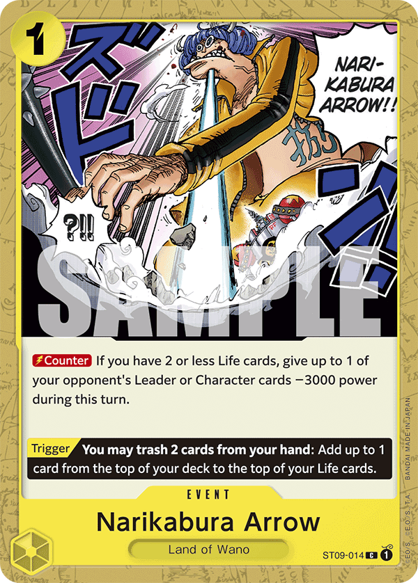Carte Narikabura Arrow ST09-014_r1 Common Serial — One Piece TCG PRB-01 The Best (Bandai)
