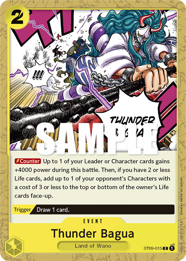 Carte Thunder Bagua ST09-015 Common — One Piece TCG ST-09 Starter Deck: Yamato (Bandai)