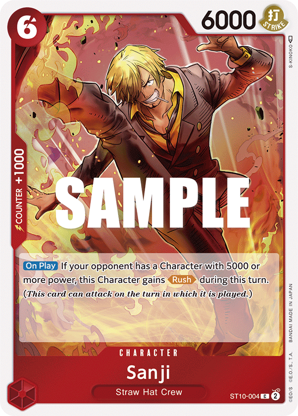 Carte Sanji ST10-004 Common — One Piece TCG ST-10 (Bandai)
