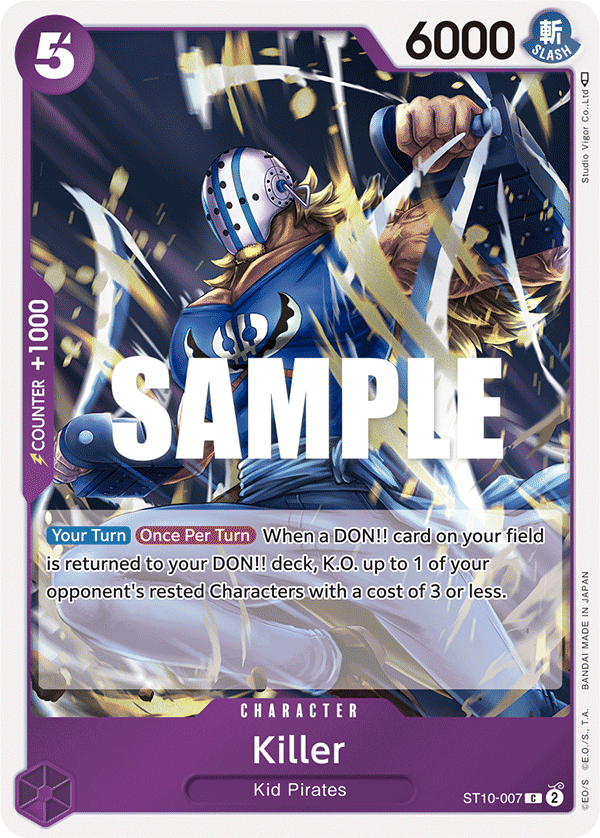 Carte Killer ST10-007 Common — One Piece TCG ST-10 (Bandai)