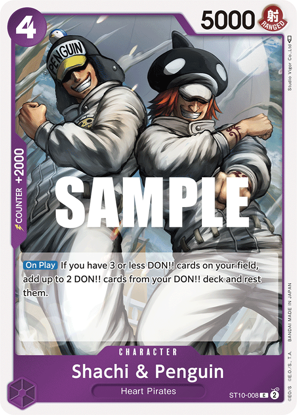 Carte Shachi & Penguin ST10-008 Common — One Piece TCG ST-10 (Bandai)