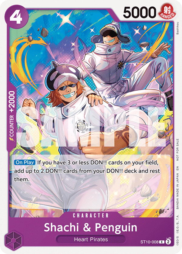 Carte Shachi et Pingouin ST10-008_p1 Common Alt Art — One Piece TCG PROMO-ST-10 Promos: The Three Captains (Bandai)