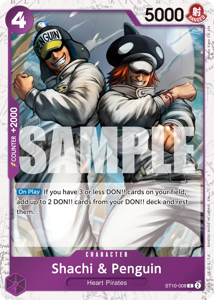 Carte Shachi et Pingouin ST10-008_p3 Common Alt Art — One Piece TCG PRB-02 The Best Vol. 2 (Bandai)