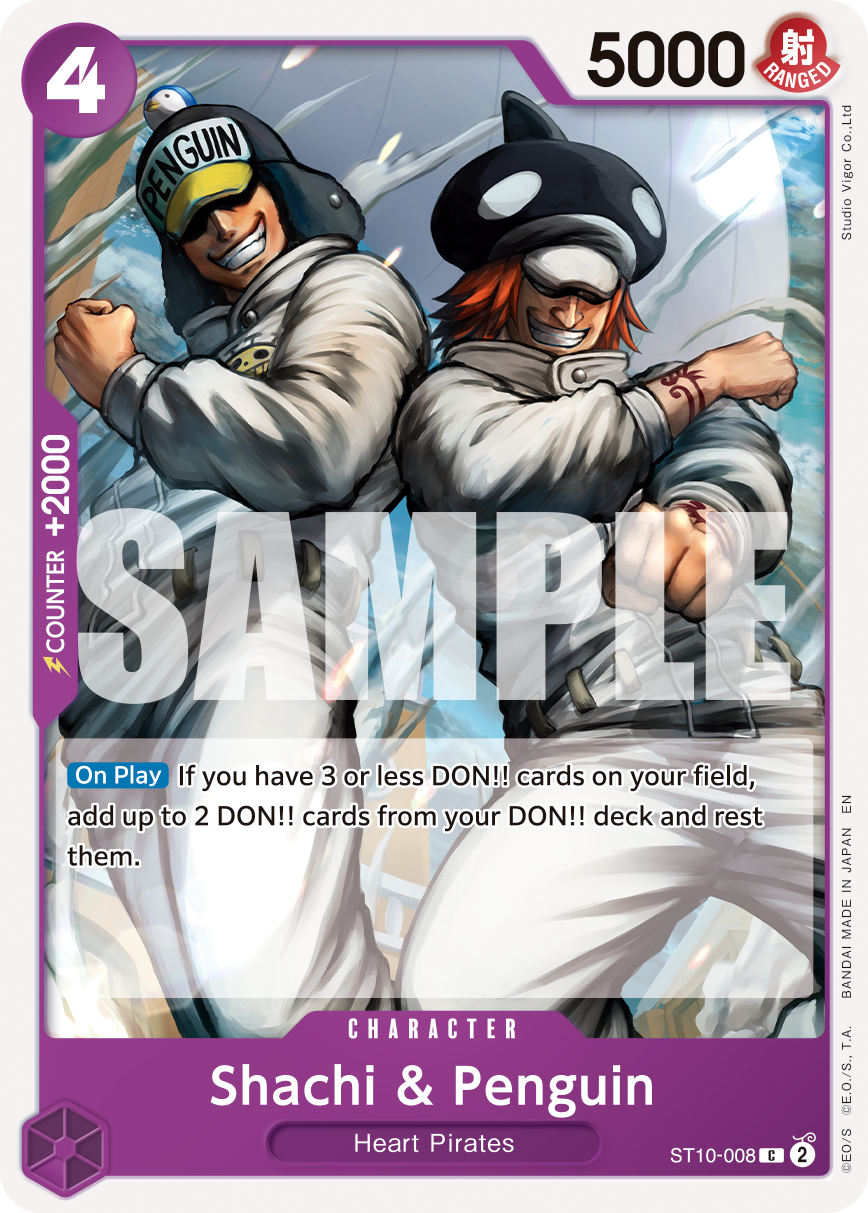 Carte Shachi et Pingouin ST10-008_r1 Common Serial — One Piece TCG PRB-02 The Best Vol. 2 (Bandai)
