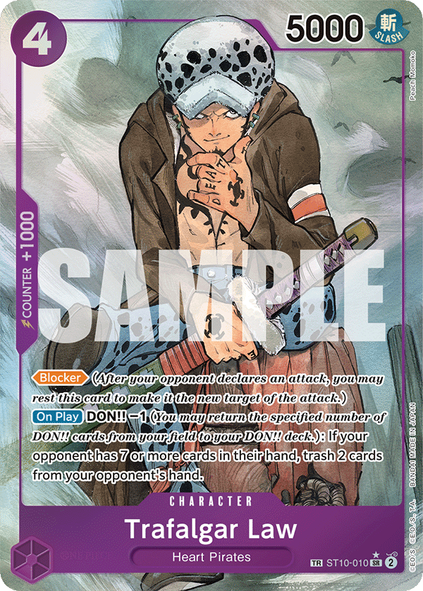 Carte Trafalgar Law ST10-010_p2 Treasure Rare — One Piece TCG OP-07 (Bandai)