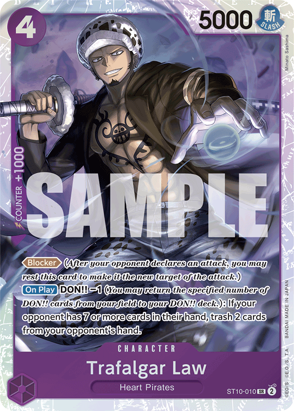 Carte Trafalgar Law ST10-010_p3 Super Rare — One Piece TCG ST-10 (Bandai)