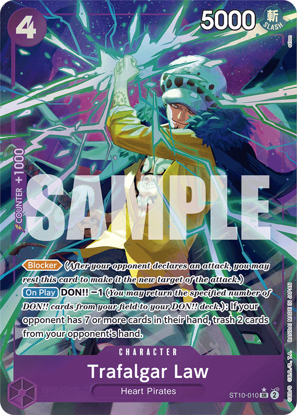 Carte Trafalgar Law ST10-010_p4 Super Rare Alt Art — One Piece TCG PRB-01 The Best (Bandai)