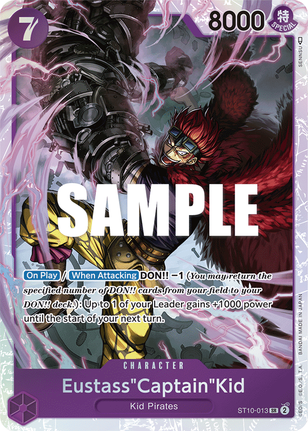 Carte Eustass"Captain"Kid ST10-013 Super Rare — One Piece TCG ST-10 Starter Deck: The Three Captains (Bandai)
