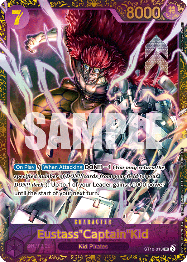 Carte Eustass"Captain"Kid ST10-013_p1 Super Rare Alt Art — One Piece TCG PROMO-ST-10 Promos: The Three Captains (Bandai)