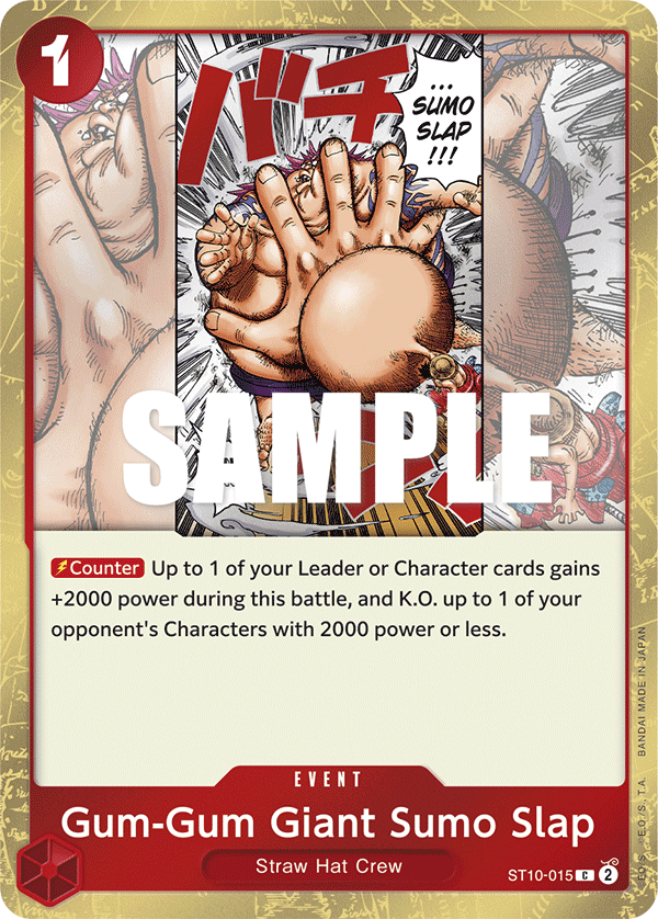 Carte Gum-Gum Giant Sumo Slap ST10-015 Common — One Piece TCG ST-10 Starter Deck: The Three Captains (Bandai)