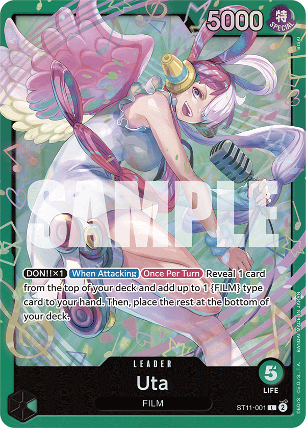 Carte Uta ST11-001_p1 Leader — One Piece TCG ST-16 (Bandai)