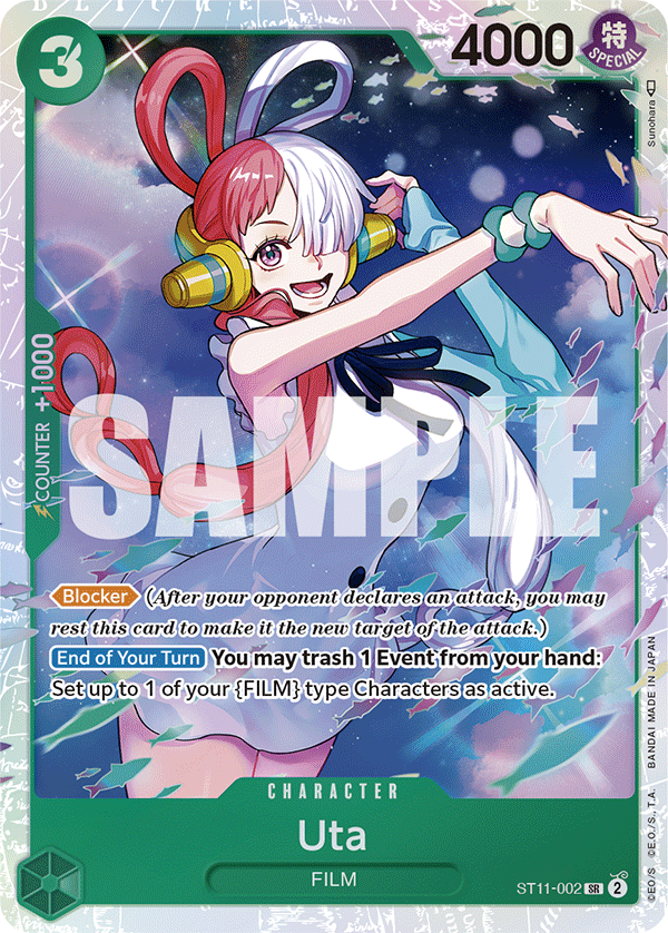 Carte Uta ST11-002 Super Rare — One Piece TCG ST-11 Starter Deck: Uta (Bandai)