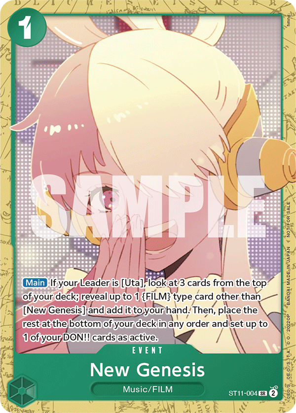 Carte Nouvelle ère ST11-004_p1 Super Rare Alt Art — One Piece TCG PROMO-ST-11 Promos: Uta (Bandai)