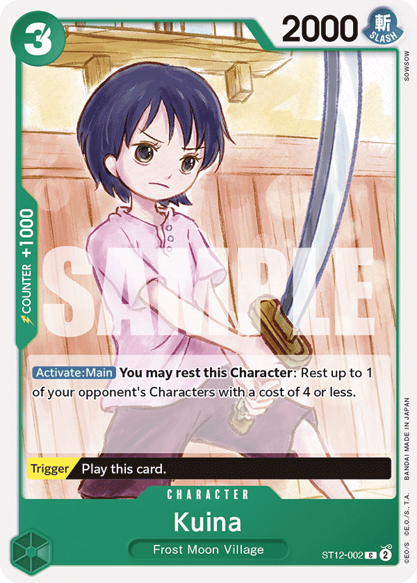 Carte Kuina ST12-002 Common — One Piece TCG ST-12 (Bandai)