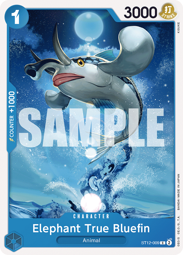 Carte Elephant True Bluefin ST12-009 Common — One Piece TCG ST-12 Starter Deck: Zoro and Sanji (Bandai)