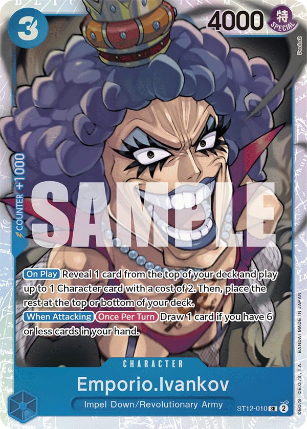 Carte Emporio.Ivankov ST12-010 Super Rare — One Piece TCG ST-12 Starter Deck: Zoro and Sanji (Bandai)