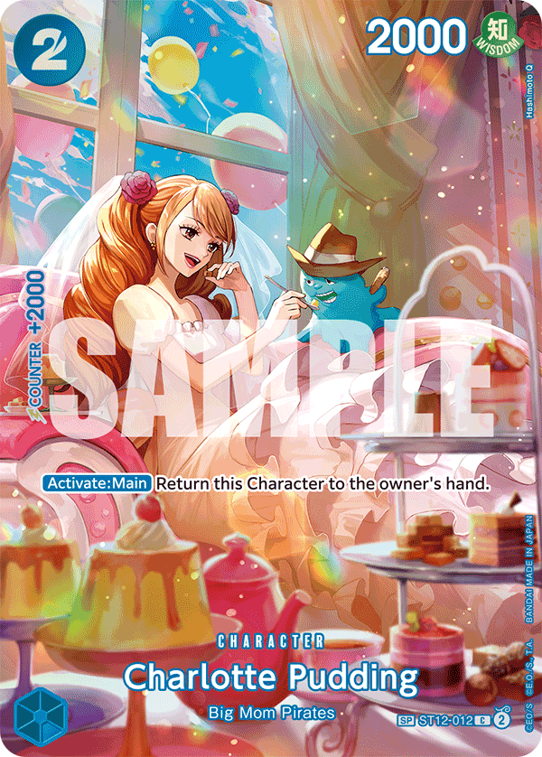 Carte Charlotte Pudding ST12-012_p1 Special Alt Art — One Piece TCG OP-10 Royal Blood (Bandai)