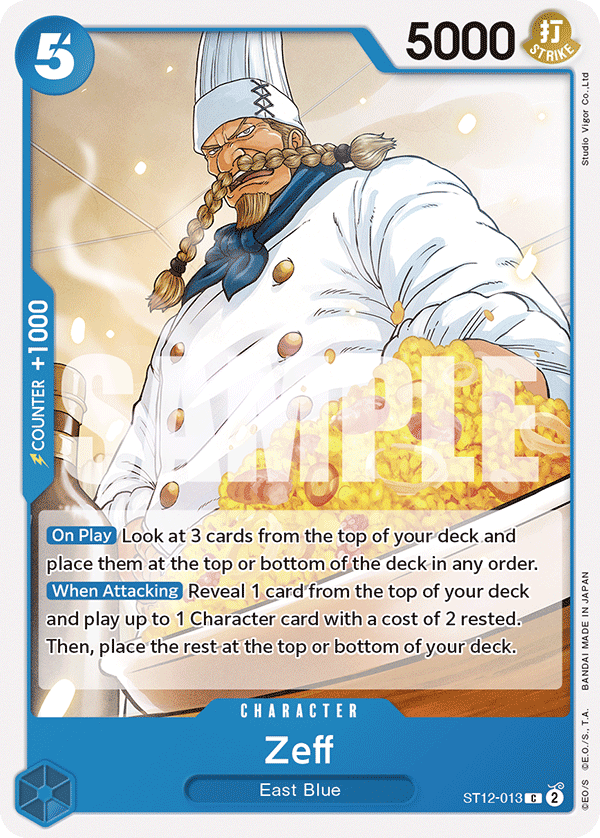 Carte Zeff ST12-013 Common — One Piece TCG ST-12 Starter Deck: Zoro and Sanji (Bandai)