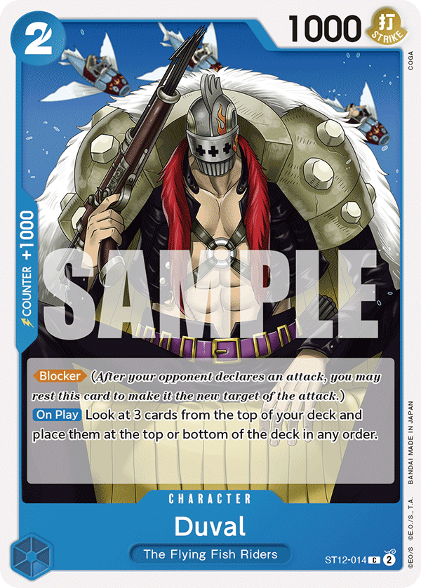 Carte Duval ST12-014 Common — One Piece TCG ST-12 Starter Deck: Zoro and Sanji (Bandai)