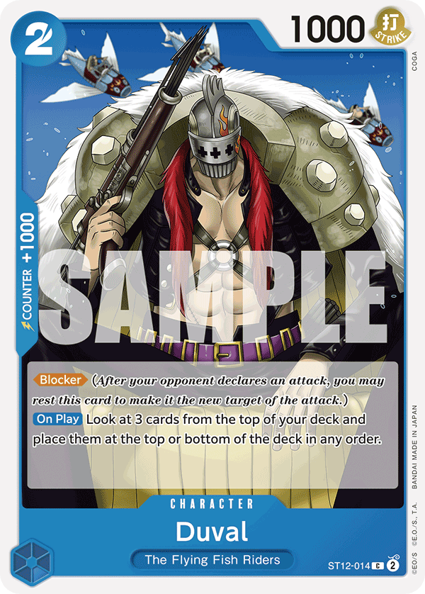 Carte Duval ST12-014_r1 Common Serial — One Piece TCG PRB-01 The Best (Bandai)