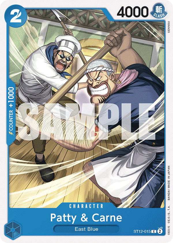Carte Patty & Carne ST12-015 Common — One Piece TCG ST-12 Starter Deck: Zoro and Sanji (Bandai)