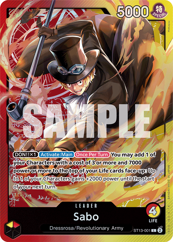 Carte Sabo ST13-001 Leader — One Piece TCG ST-13 (Bandai)