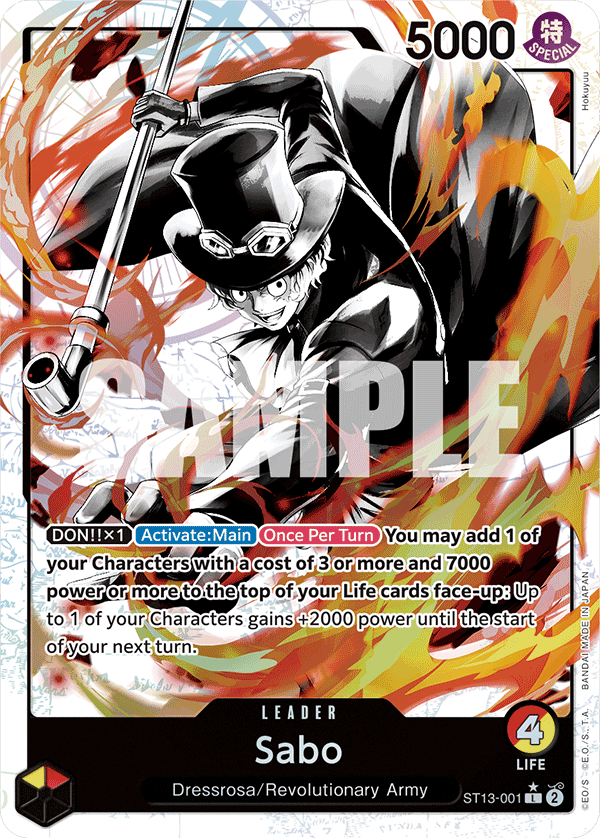 Carte Sabo ST13-001_p1 Leader — One Piece TCG ST-13 (Bandai)
