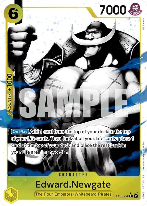 Carte Edward Newgate ST13-004_p1 Common Alt Art — One Piece TCG ST-13 Starter Deck: The Three Brothers (Bandai)
