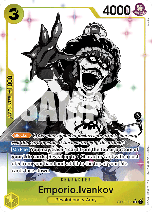 Carte Emporio.Ivankov ST13-005_p1 Rare — One Piece TCG ST-13 (Bandai)