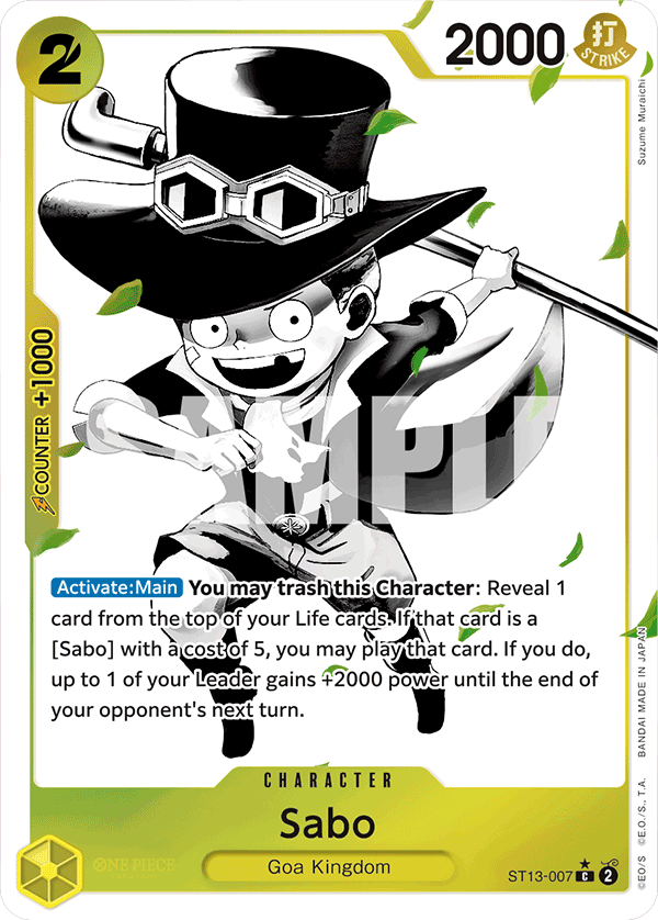Carte Sabo ST13-007_p1 Common Alt Art — One Piece TCG ST-13 Starter Deck: The Three Brothers (Bandai)