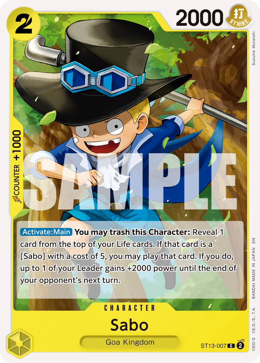 Carte Sabo ST13-007_r1 Common Serial — One Piece TCG PRB-02 The Best Vol. 2 (Bandai)