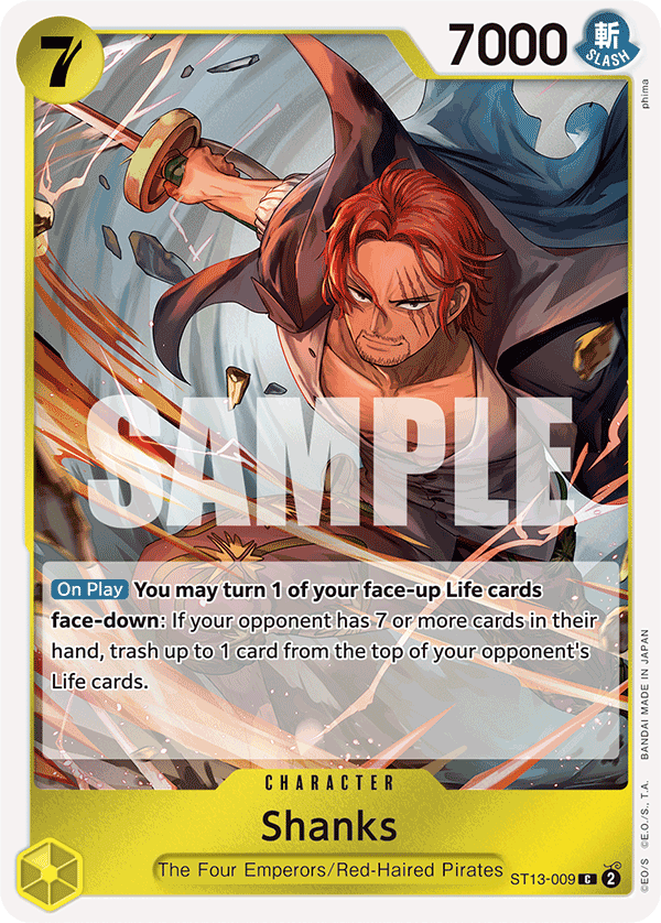 Carte Shanks ST13-009 Common — One Piece TCG ST-13 Starter Deck: The Three Brothers (Bandai)