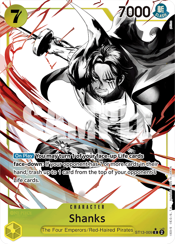 Carte Shanks ST13-009_p1 Common Alt Art — One Piece TCG ST-13 Starter Deck: The Three Brothers (Bandai)