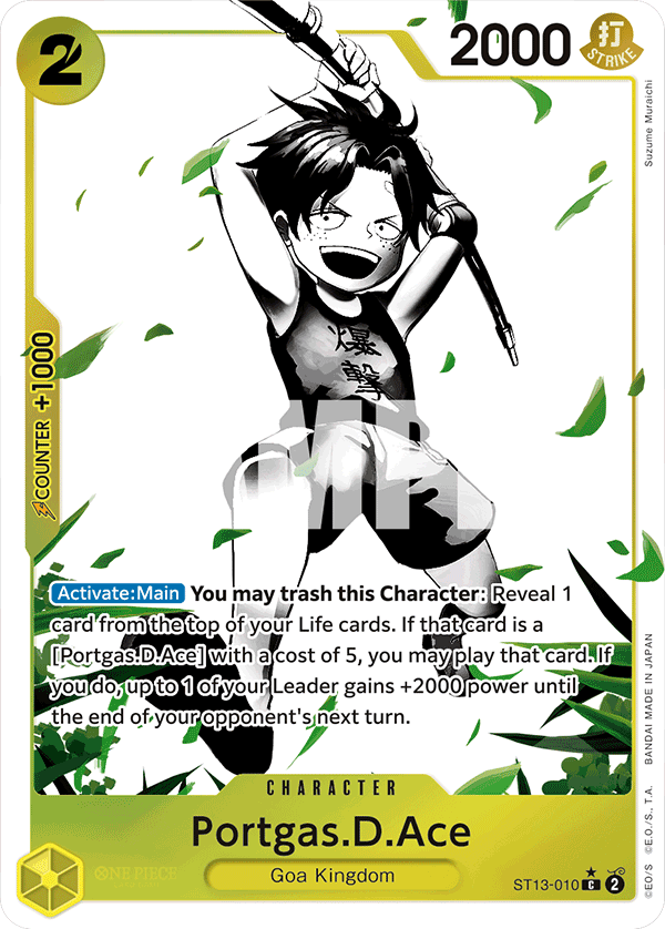 Carte Portgas D. Ace ST13-010_p1 Common Alt Art — One Piece TCG ST-13 Starter Deck: The Three Brothers (Bandai)