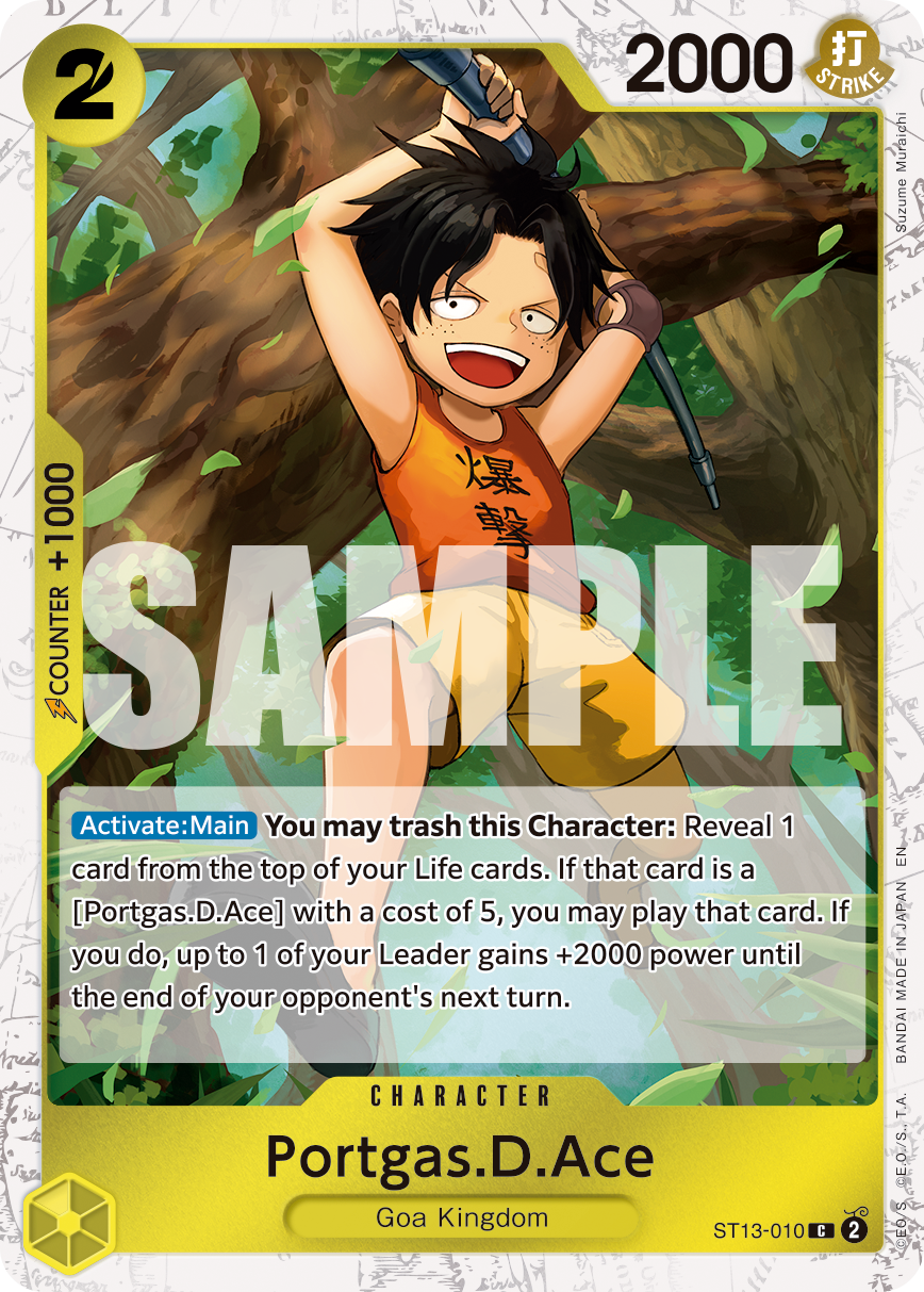 Carte Portgas.D.Ace ST13-010_p2 Common Alt Art — One Piece TCG PRB-02 The Best Vol. 2 (Bandai)