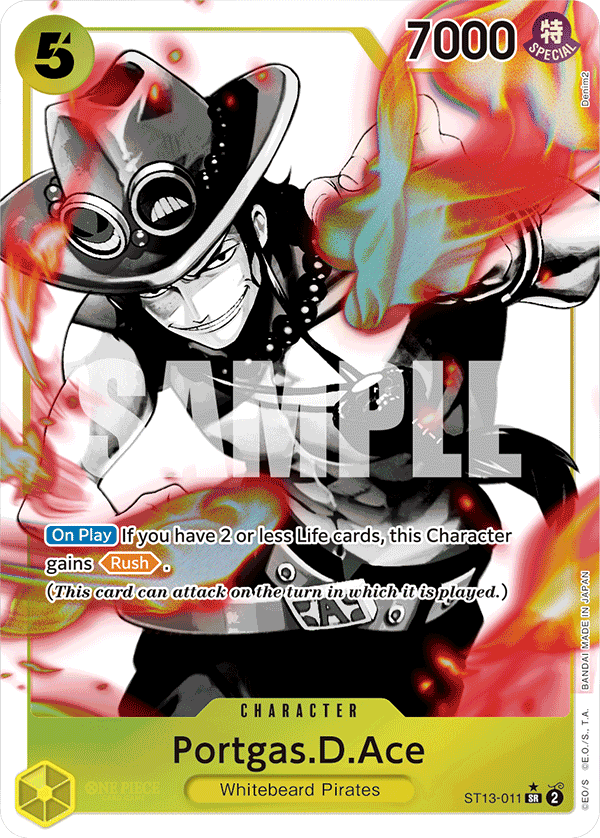 Carte Portgas D. Ace ST13-011_p1 Special Alt Art — One Piece TCG OP-12 Legacy of the Master (Bandai)