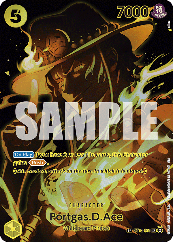 Carte Portgas.D.Ace ST13-011_p2 Special Alt Art — One Piece TCG OP-12 Legacy of the Master (Bandai)