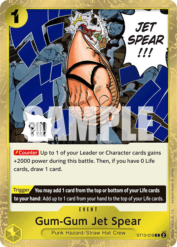Carte Gum-Gum Jet Spear ST13-018 Common — One Piece TCG ST-13 Starter Deck: The Three Brothers (Bandai)