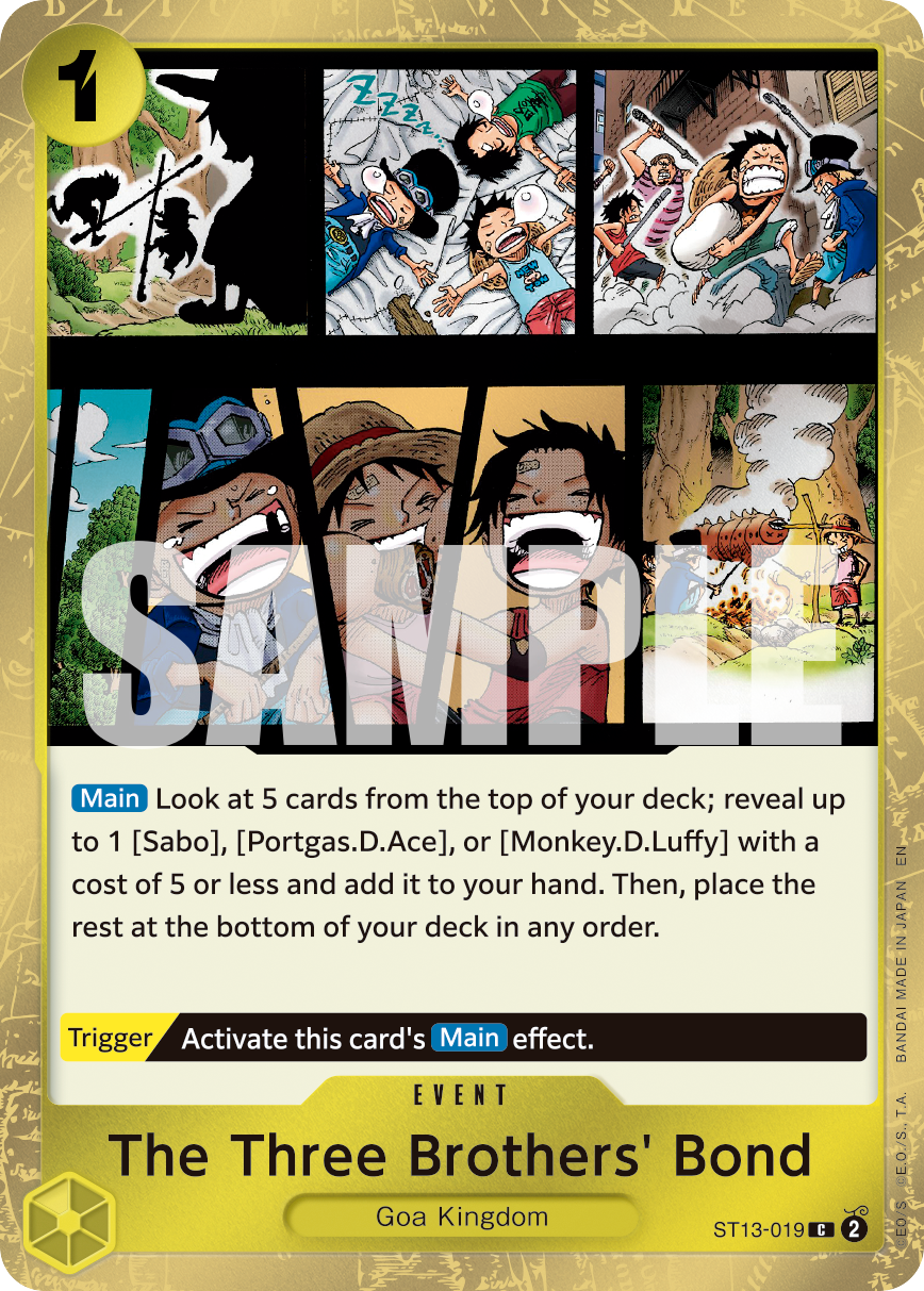 Carte Le lien des trois frères ST13-019_p1 Common Alt Art — One Piece TCG PRB-02 The Best Vol. 2 (Bandai)
