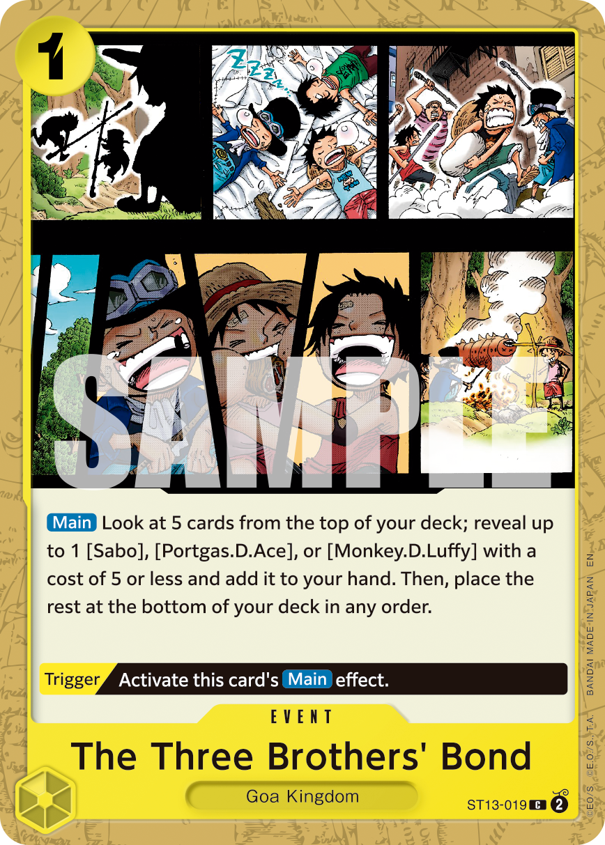 Carte Le lien des trois frères ST13-019_r1 Common Serial — One Piece TCG PRB-02 The Best Vol. 2 (Bandai)