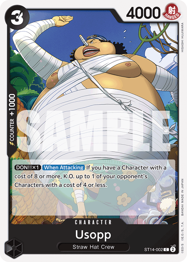 Carte Usopp ST14-002 Common — One Piece TCG ST-14 (Bandai)