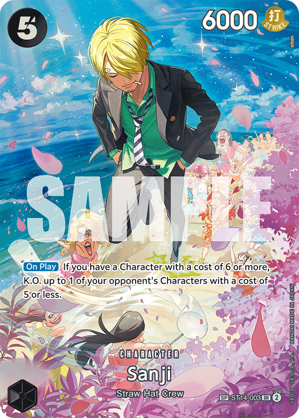 Carte Sanji ST14-003_p1 Special — One Piece TCG OP-10 (Bandai)