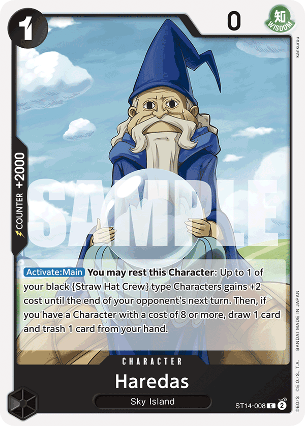 Carte Haredas ST14-008 Common — One Piece TCG ST-14 (Bandai)