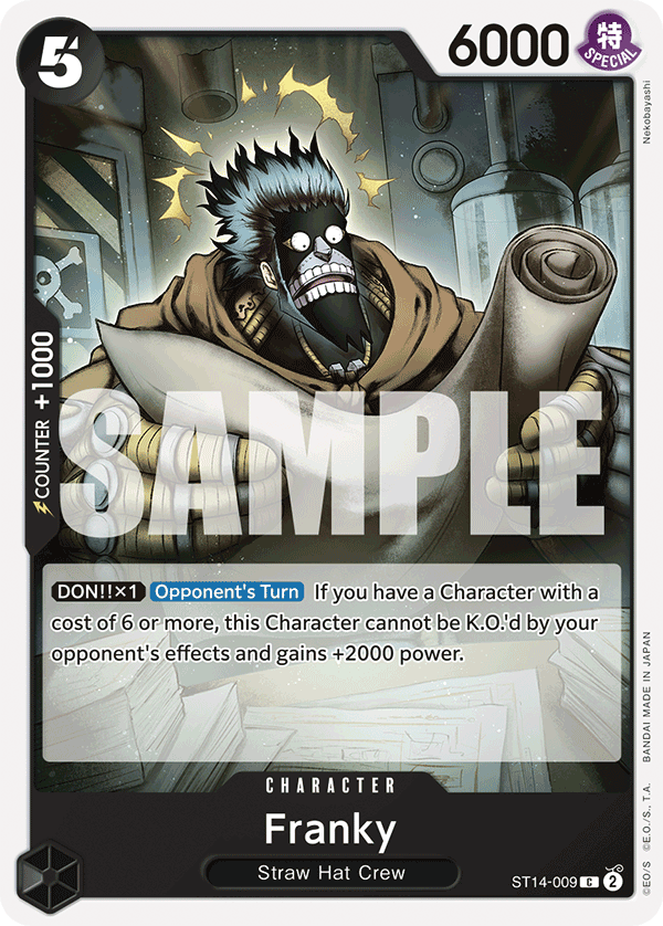 Carte Franky ST14-009 Common — One Piece TCG ST-14 Starter Deck: 3D2Y (Bandai)