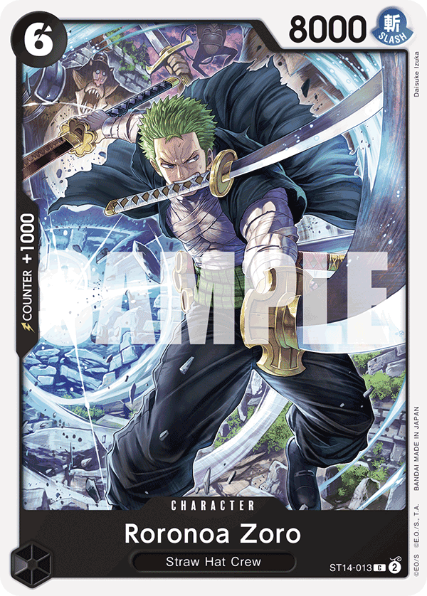 Carte Roronoa Zoro ST14-013 Common — One Piece TCG ST-14 Starter Deck: 3D2Y (Bandai)