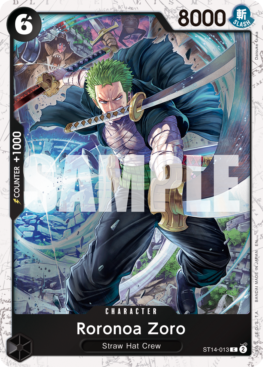 Carte Roronoa Zoro ST14-013_p1 Common Alt Art — One Piece TCG PRB-02 The Best Vol. 2 (Bandai)
