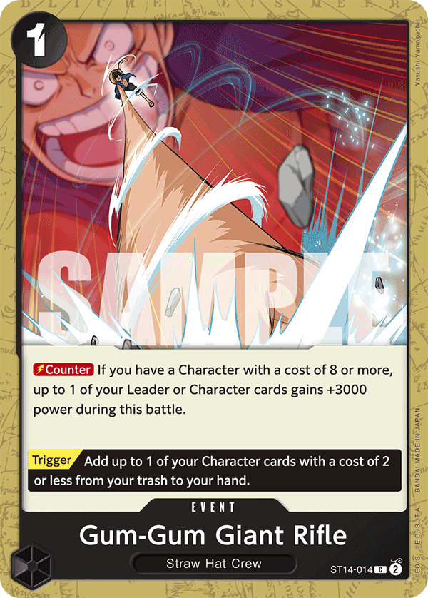 Carte Gum-Gum Giant Rifle ST14-014 Common — One Piece TCG ST-14 Starter Deck: 3D2Y (Bandai)
