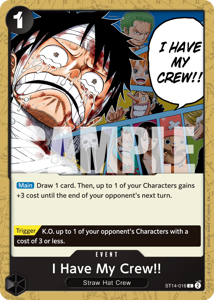 Carte Il me reste tous mes amis&nbsp;!! ST14-016_r1 Common Serial — One Piece TCG PRB-02 The Best Vol. 2 (Bandai)