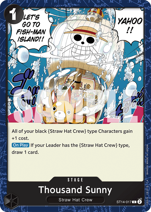 Carte Thousand Sunny ST14-017 Common — One Piece TCG ST-14 Starter Deck: 3D2Y (Bandai)