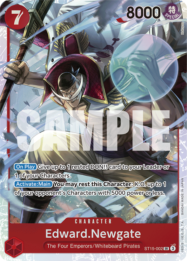Carte Edward Newgate ST15-002 Super Rare — One Piece TCG ST-15 Starter Deck: Red Edward.Newgate (Bandai)